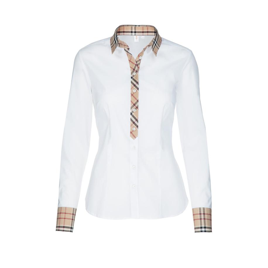 Seidensticker SEIDENSTICKER Blouse donkerbeige / pastelrood / zwart / wit -