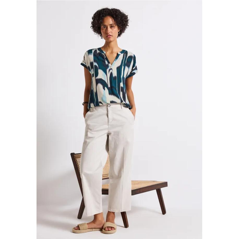 Street One Gedessineerde blouse Blauw