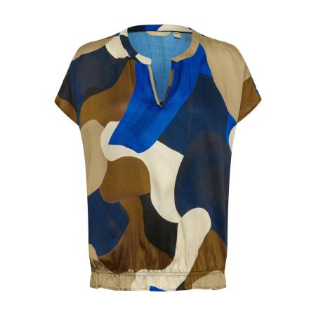 Culture CULTURE Blouse Dana beige / blauw / bruin