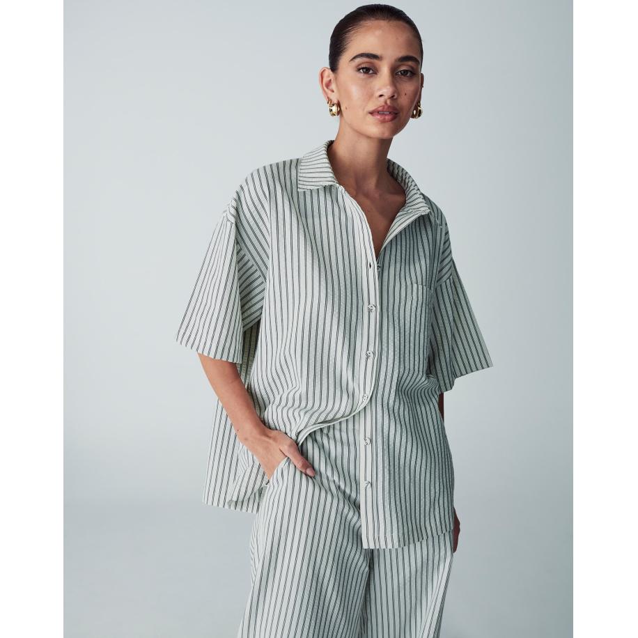 St MRLO St MRLO Blouse Kady zwart / wit -