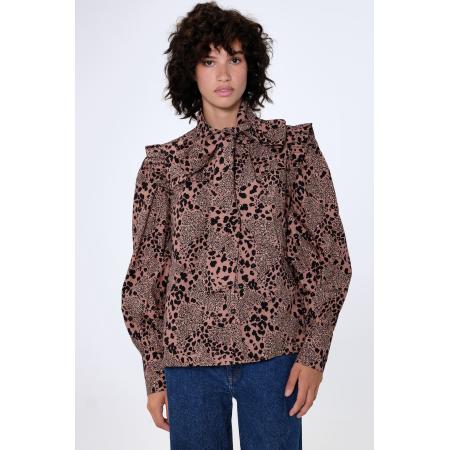 Aligne Aligne Blouse Genna oudroze / zwart / wit