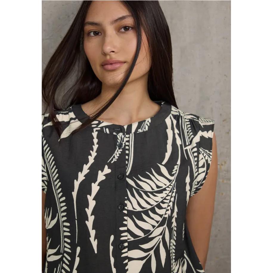 Street One Blousetop met ruches Zwart