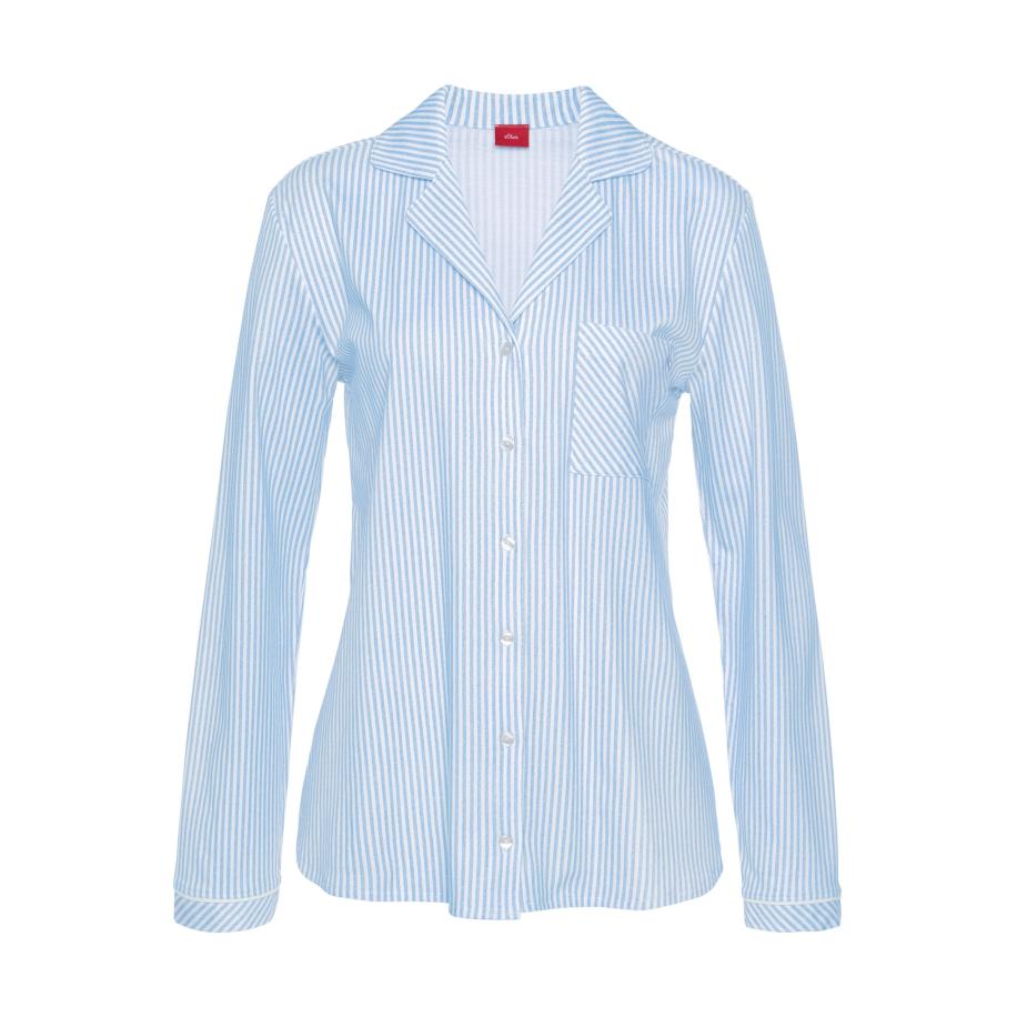 s.Oliver s.Oliver Blouse lichtblauw / wit -