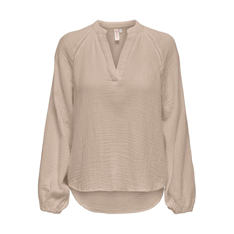 Only ONLY Blouse ONLThyra donkerbeige -