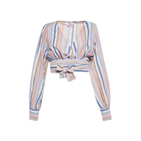 IZIA IZIA Blouse beige / kobaltblauw / mintgroen / pastelrood