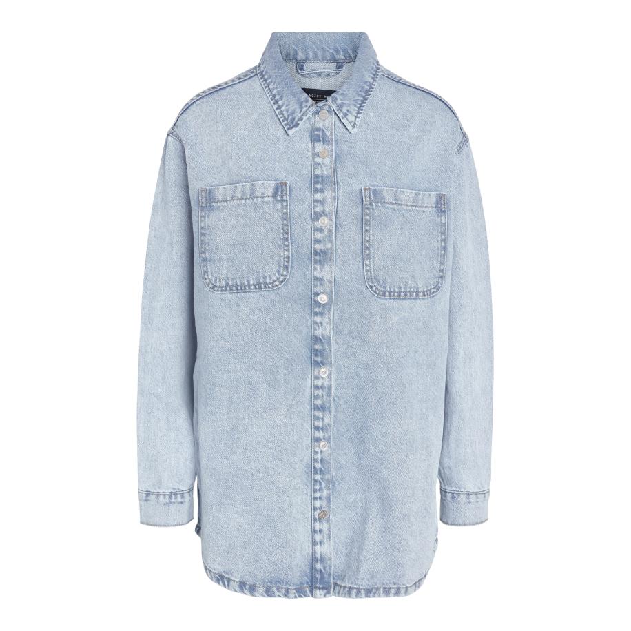 Noisy may Noisy may Blouse Alva blauw denim -