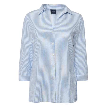 LAURASØN LAURASØN Blouse lichtblauw / wit