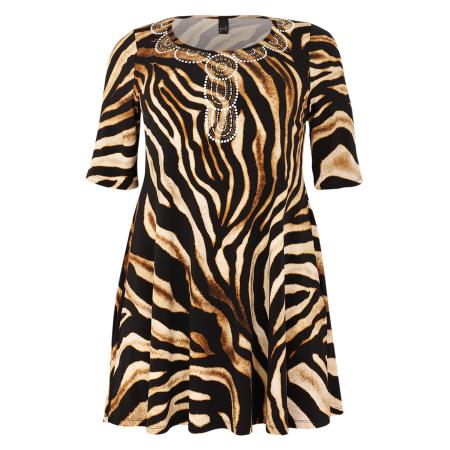 YOEK Tuniek beige / bruin / zwart