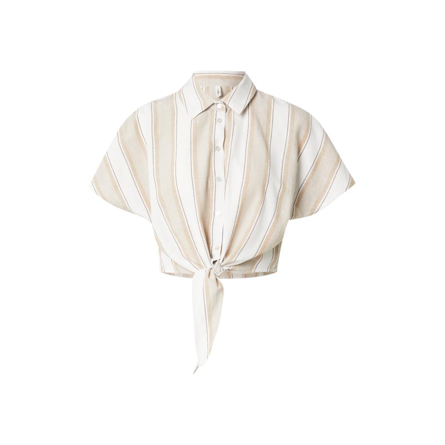 Only ONLY Blouse ONLJAKIRI sand / donkerbeige / wit -