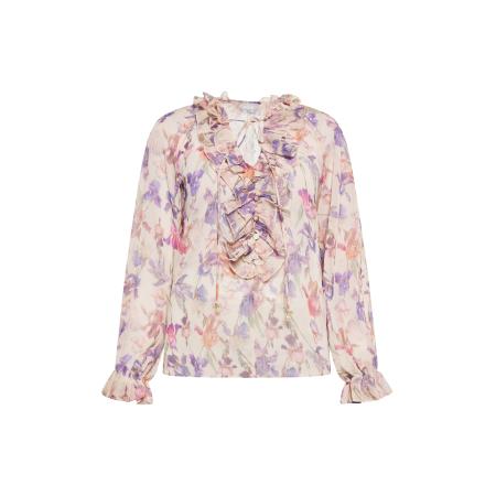 Usha Usha Blouse crème / donkerlila / pink / rosa