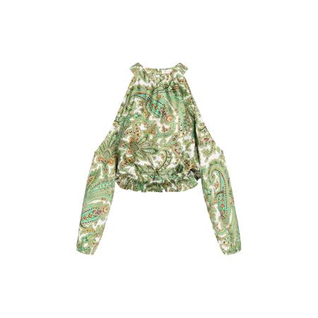 ebeeza ebeeza Blouse Spring Summer jade groen / lichtgroen / rosa / wit