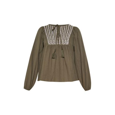 Gaya Gaya Blouse Boho groen / wit