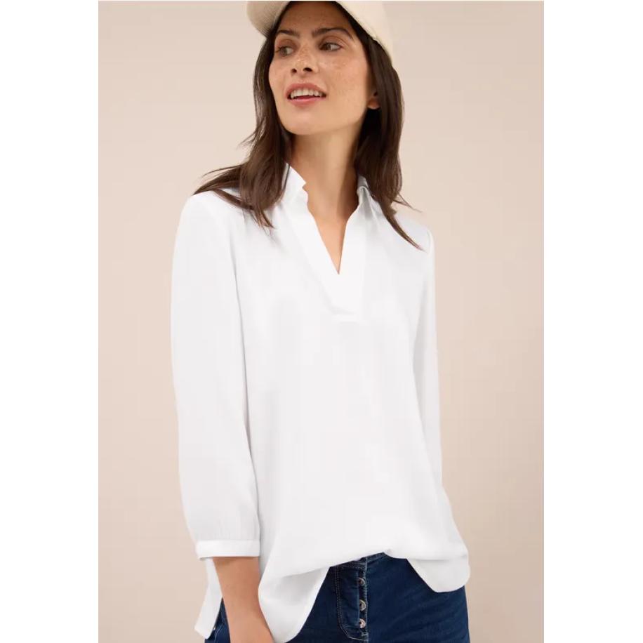 CECIL Blouse in effen kleur Wit