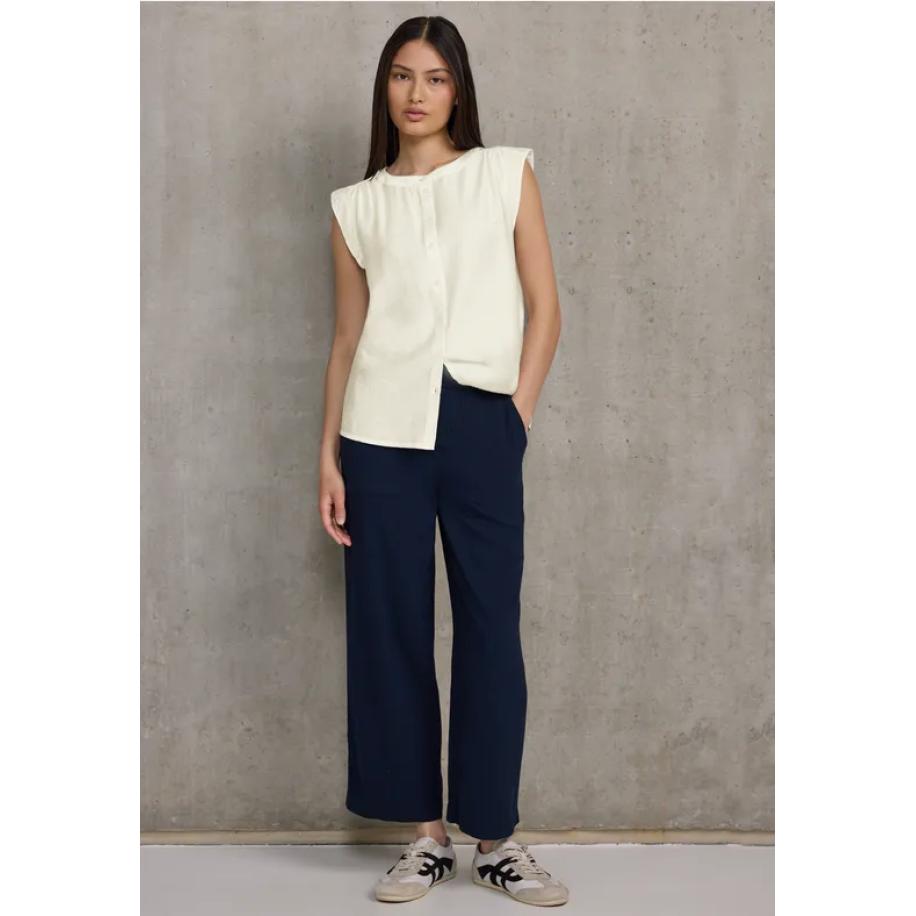 Street One Blousetop met ruches Wit