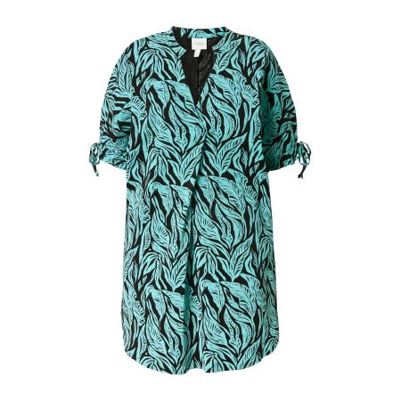 Ulla Popken Ulla Popken Blouse turquoise / zwart