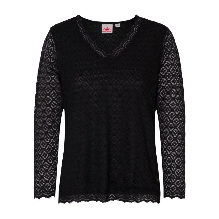 Spieth & Wensky SPIETH & WENSKY Klederdracht blouse Eva zwart -