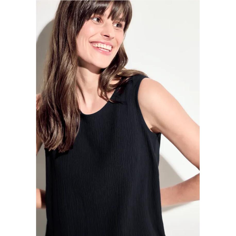 CECIL Blousetop met structuur Blauw