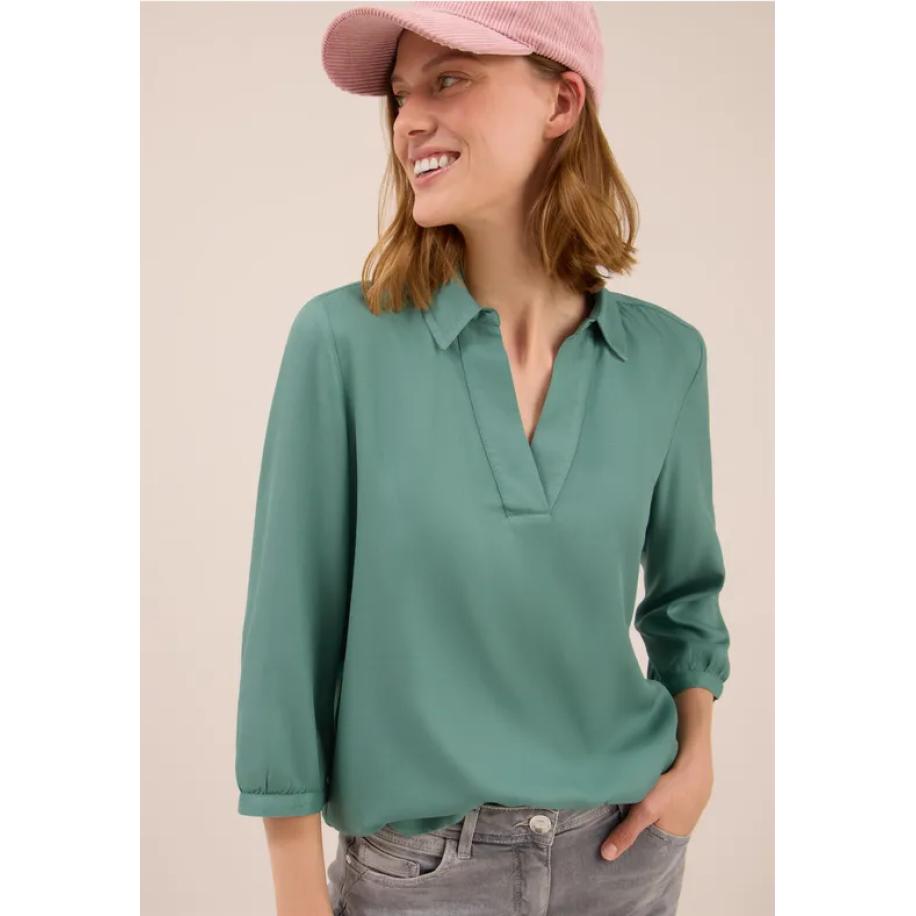 CECIL Blouse in effen kleur Groen