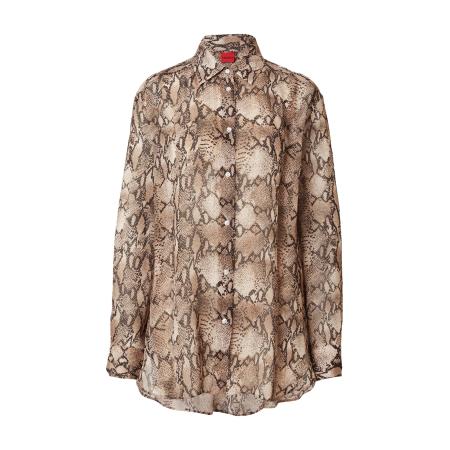 Hugo Boss HUGO Blouse crème / ombergrijs / donkerbruin