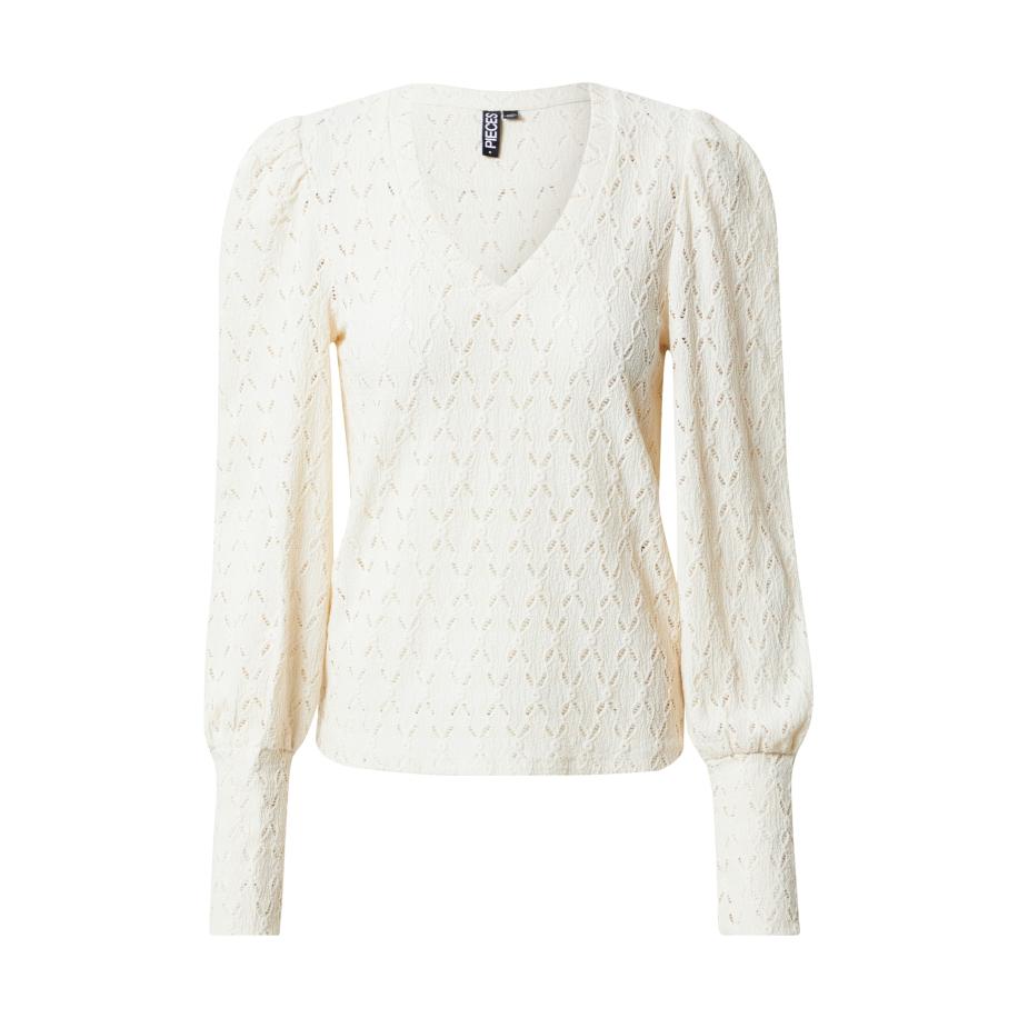 PIECES Blouse PCChristy crème Bruin
