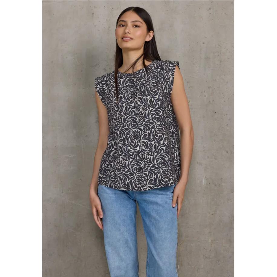 Street One Blousetop met ruches Bruin