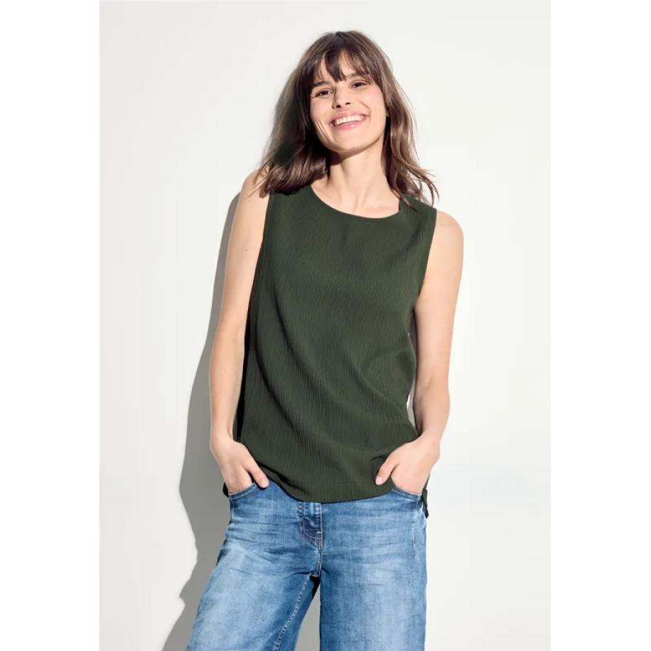 CECIL Blousetop met structuur Groen