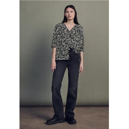 Street One V-hals blouse met knopen