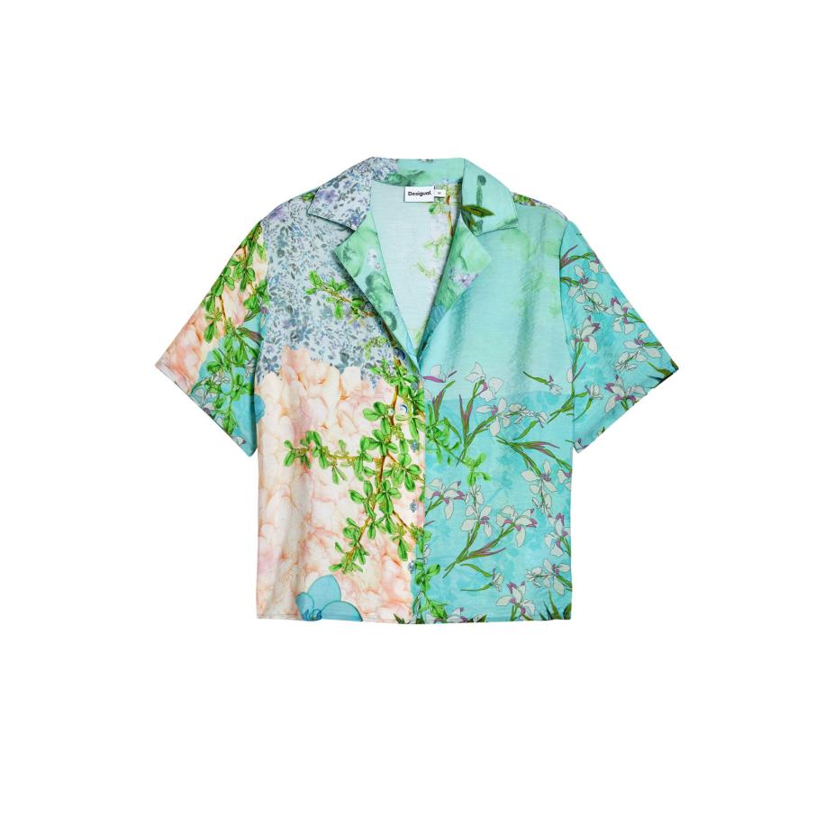 Desigual Desigual Blouse Miami beige / turquoise / mintgroen / spar -