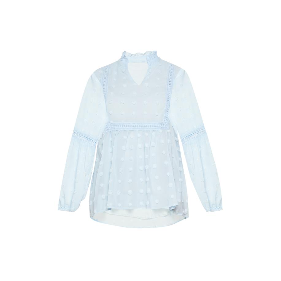 NAEMI Blouse Fashion Look lichtblauw Blauw