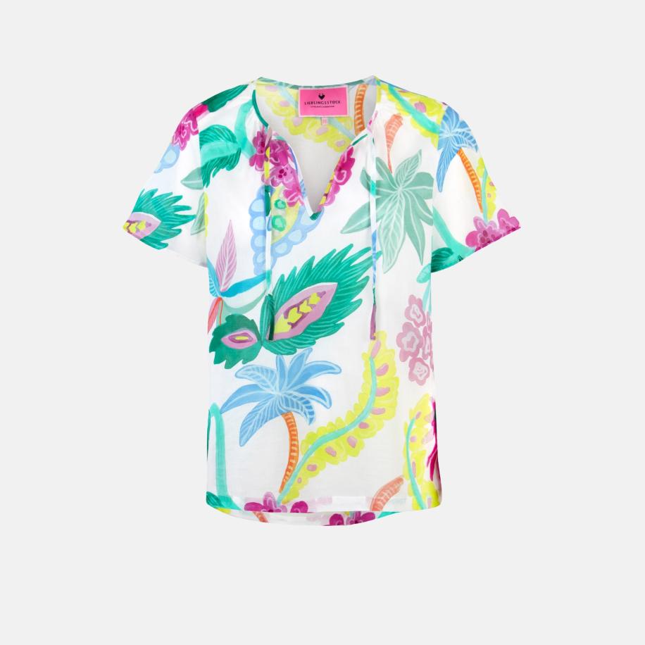 LIEBLINGSSTÜCK LIEBLINGSSTÜCK Blouse Marcellina royal blue/koningsblauw / smaragd / magenta / wit -