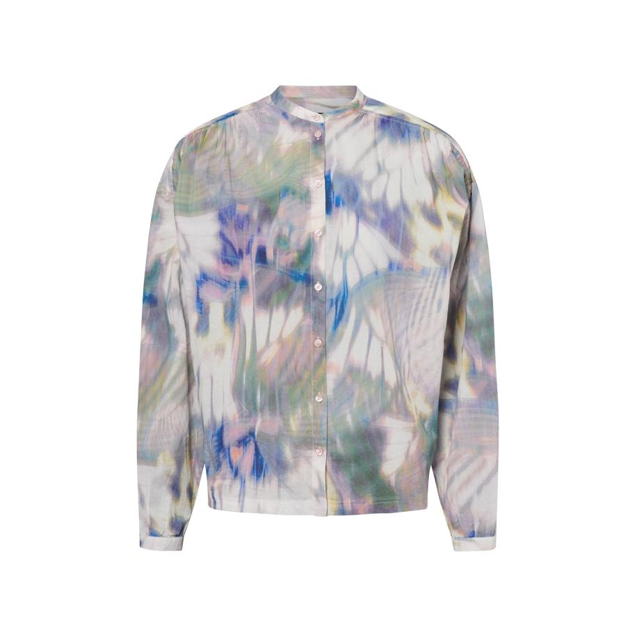 Hugo Boss BOSS Blouse Bizzan blauw / lichtgroen / gemengde kleuren -