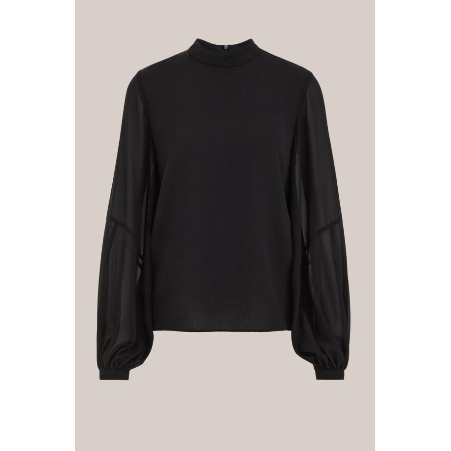 WE Fashion Dames blouse - Relaxed Fit - Zwart - Maat: XL Zwart