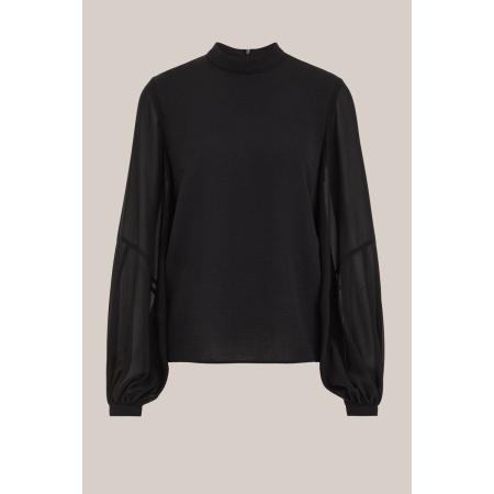 WE Fashion Dames blouse - Relaxed Fit - Zwart - Maat: XL