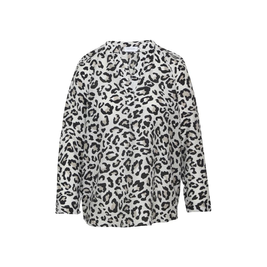 Comma COMMA Blouse grijs / zwart -