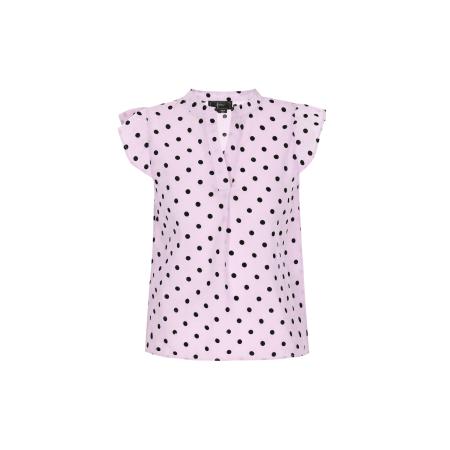 faina Blouse Fashion Look pastellila / zwart