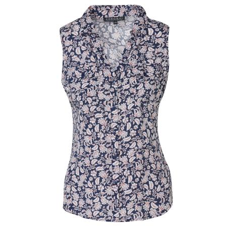 KOROSHI KOROSHI Blouse navy / pink