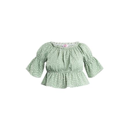 MYMO Blouse groen / wit