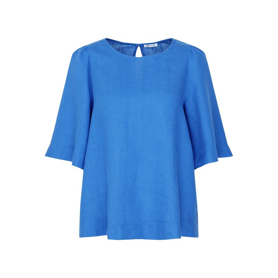 SEIDENSTICKER Blouse Schwarze Rose blauw Blauw