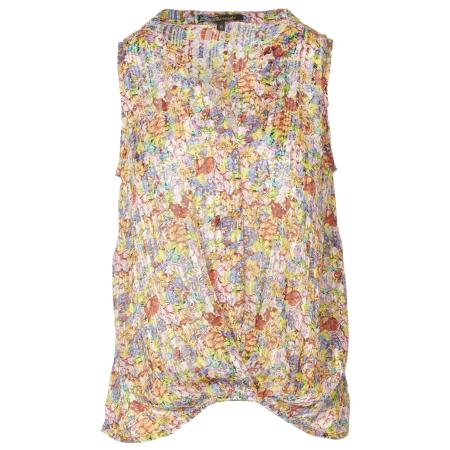 KOROSHI KOROSHI Blouse navy / lichtblauw / pitaja roze / wit