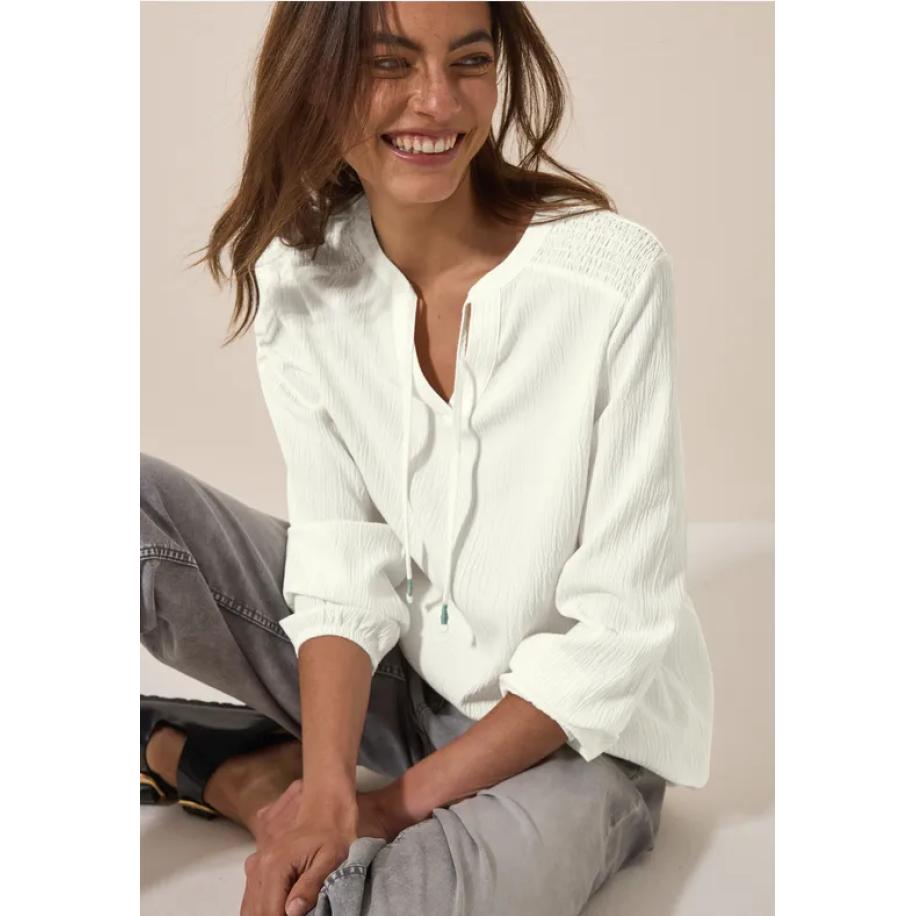 CECIL Gestructureerde blouse Wit
