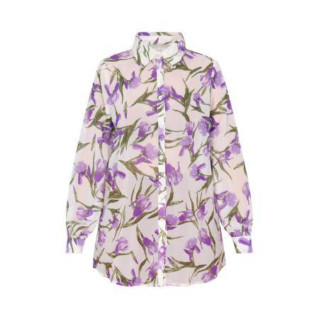 Usha Blouse beige / groen / lila