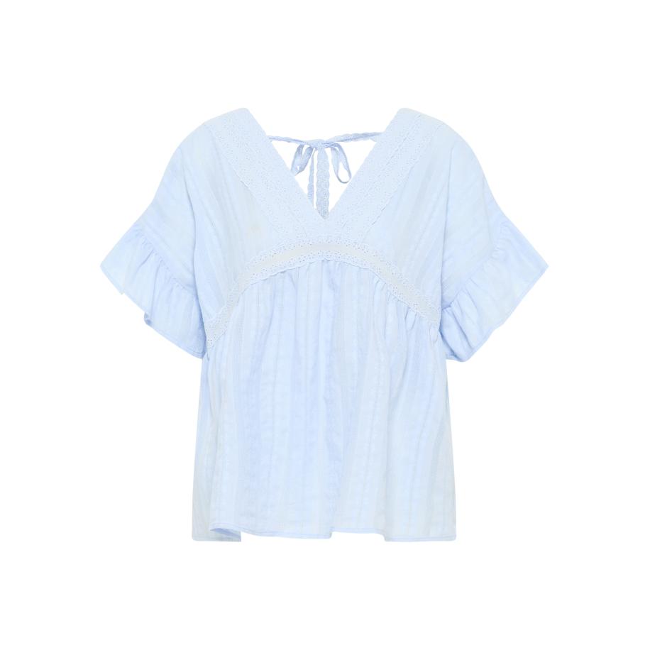 DreiMaster DreiMaster Vintage Tuniek pastelblauw / lichtblauw / offwhite -