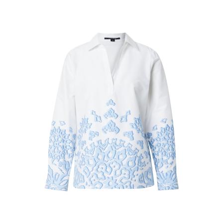 Comma COMMA Blouse blauw / oudroze / wit
