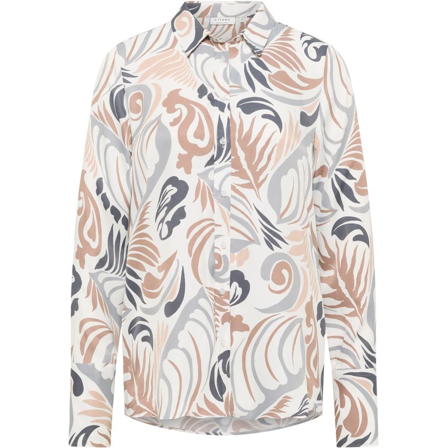 Eterna ETERNA Blouse beige / zilver / wit -