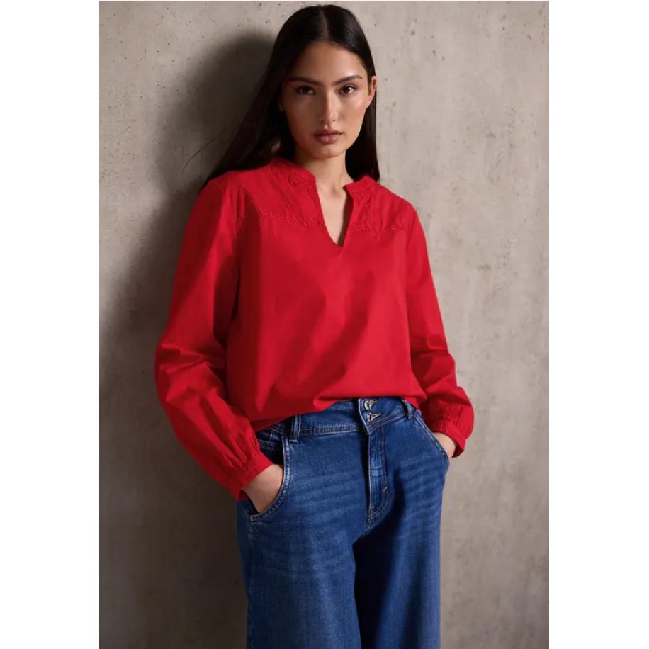 Street One Tuniek met borduursel Rood