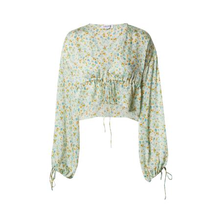 EDITED EDITED Blouse Elsie beige / blauw / geel / groen