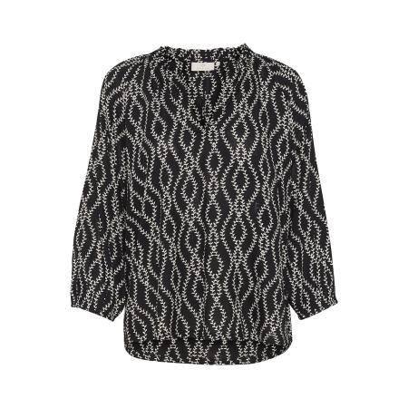 Kaffe Blouse KA Sigrid zwart / wit