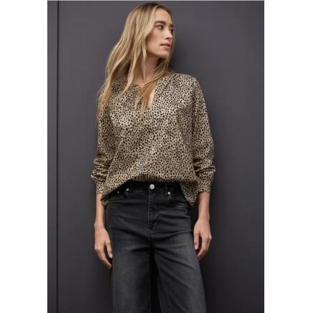 Street One Corduroy blouse in leo look -