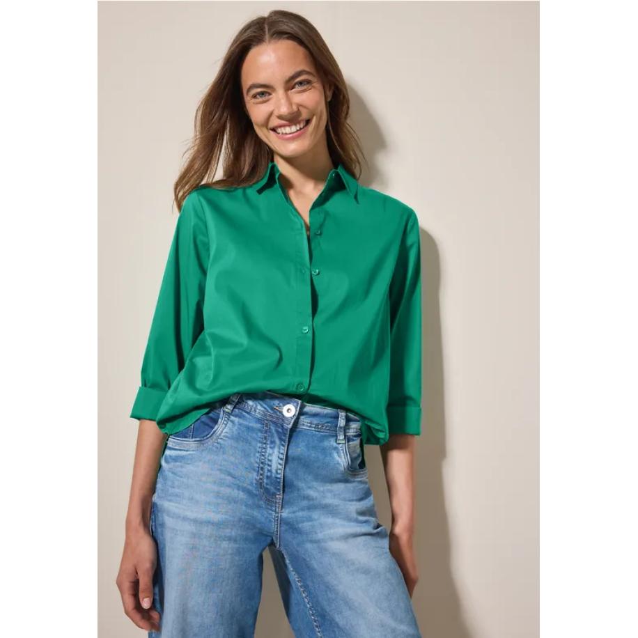 CECIL Basic overhemd blouse Groen
