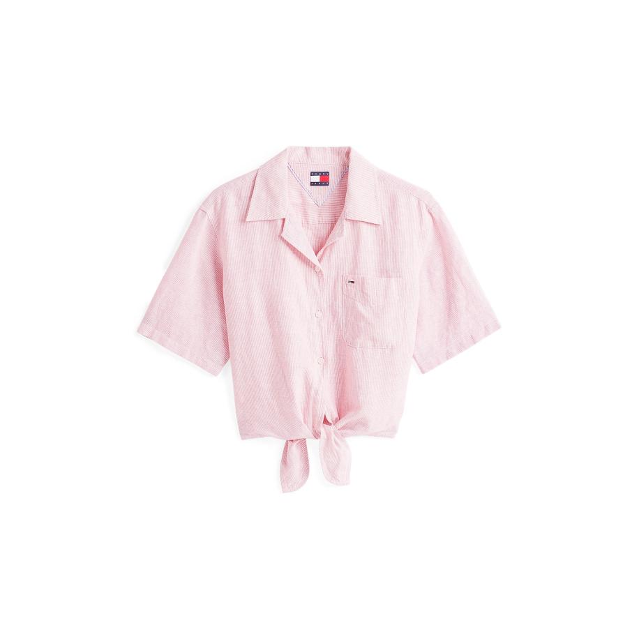 Tommy Jeans Blouse pink / wit Roze